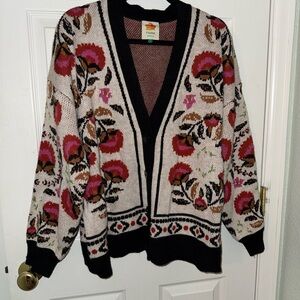 Farm Rio Sand Palms Paradise knit cardigan